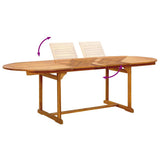 9 Piece Garden Dining Set Solid Wood Acacia and Textilene 3279277