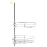 50972 2-Tier Kitchen Wire Basket Silver 180 Degree 75x38x80 cm