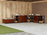Kitchen Storage HATTEM Rusty 40 x 50 x 92 cm Steel 874974