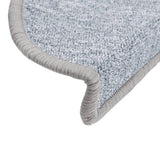 Carpet Stair Treads 15 pcs Light Grey 56x17x3 cm 133879