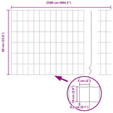 Fence with Posts Green 0.6 x 25 m Steel 3336015