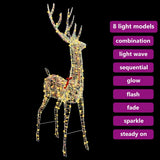 3D Reindeer with 250 LEDs Warm white 91 x 32 x 180 cm PET 42019058