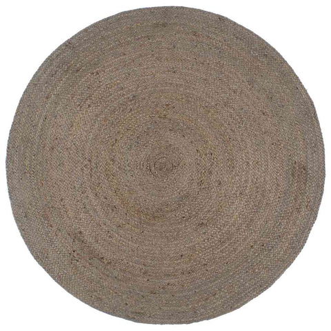 Handmade Rug Jute Round 180 cm Grey 343593