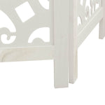 Room Divider 4 Panels White Solid Wood Paulownia 358737