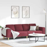 Living Room Couch Wine Red 250 x 77 x 76 cm Polyester 3335084