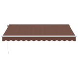 Manual Retractable Awning with LED Brown 350x250 cm 3215377