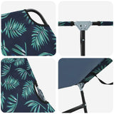 Folding Sun Lounger Multicolour 188 x 57 x 86.5 cm Polyester 42003145