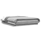 Bed Frame without Mattress Grey Sonoma 120x190 cm Small Double 3281236