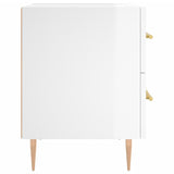 ZNTS Bedside Cabinet High Gloss White 40x35x47.5 cm Engineered Wood 827280