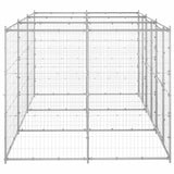 Outdoor Dog Kennel Galvanised Steel 7.26 m 3082283