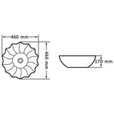 Wash Basin 46x17 cm Ceramic Black 143922