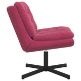 Swivel Relaxing Chair Wine Red 63 x 75 x 76 cm Velvet 42007364