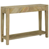 Console Table Natural Grey 110 x 30 x 80 cm Solid Mango Wood 42003316