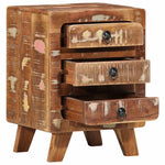 ZNTS Bedside Cabinet 37x32x50 cm Solid Wood Reclaimed 4104517