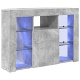 Corner LED TV Cabinet 100x40x68cm Concrete Grey Engineered Wood 889788