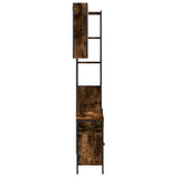 3 Piece Bathroom Cabinet Set Smoked Oak Engineered Wood 3214737