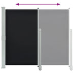 Patio Retractable Side Awning 140 x 300 cm Black 45190