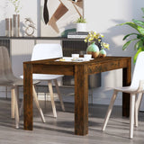 ZNTS Dining Table Smoked Oak 140x74.5x76 cm Engineered Wood 815198