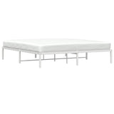 Metal Bed Frame without Mattress White 183x213cm 373678
