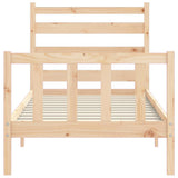 Bed Frame without Mattress 90x190 cm Single Solid Wood Pine 3192001