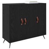 Sideboard Black Oak 89.5 x 34 x 80 cm Engineered Wood 879578