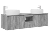 Bathroom Cabinet Set 3 pcs Grey Sonoma 49.5 x 44.5 x 66 cm 3405723