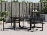 Garden Chairs 4 pcs Black Poly Rattan 4008578