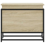 Storage Box with Lid Sonoma Oak 60x40x51.5 cm Engineered Wood 848795