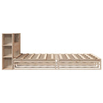 ZNTS Bookcase Bed without Mattress 160x200 cm Solid Wood 3323881