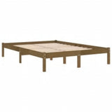 Bed Frame without Mattress Honey Brown 200x200 cm Solid Wood 3105688