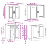 ZNTS 4 Piece Kitchen Cabinet Set Kalmar Artisan Oak Engineered Wood 3314880