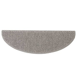 Stair Mats Self-adhesive Sisal-Look 15 pcs 65x21x4 cm Silver 326871