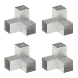 Post Connectors 4 pcs Y Shape Galvanised Metal 91x91 mm 145474