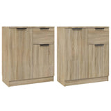 Sideboards 2 pcs Sonoma Oak 60x30x70 cm Engineered Wood 3115814