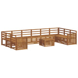 Outdoor Sofa Set 11 pcs Natural Solid Acacia Wood 3375594