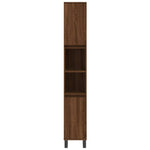 ZNTS 3 Piece Bathroom Cabinet Set Brown Oak Engineered Wood 3187804