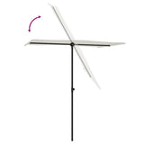 Garden Parasol with Aluminium Pole 180x110 cm Sand White 47329