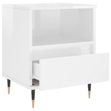 Bedside Cabinets 2 pcs High Gloss White 40x35x50 cm Engineered Wood 830609
