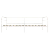 ZNTS 284672 DayBed Frame without Mattress White Metal 90x200 cm