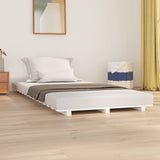 Bed Frame without Mattress White 90x200 cm Solid Wood Pine 824549