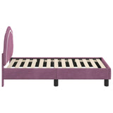 Toddler Bed Frame with Headboard Purple 70 x 140 cm Velvet 42010898