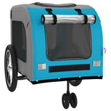Pet Bike Trailer Blue and Grey Oxford Fabric and Iron 93855