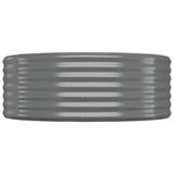 Garden Raised Bed Galvanised Steel 322x100x36 cm Grey 318999