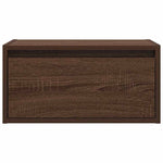 ZNTS Wall-mounted Bedside Cabinets with LED Lights 2 pcs Brown Oak 860224