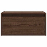 ZNTS Wall-mounted Bedside Cabinets with LED Lights 2 pcs Brown Oak 860224