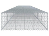 Gabion Basket with Cover 800x100x50 cm Galvanised Iron 3295185