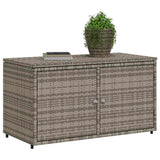 Garden Storage Cabinet Grey 110x55x60.5 cm Poly Rattan 365569