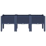 Garden Planter with Legs Blue Grey 120x40x42 cm PP 367896