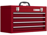 Lockable Metal Tool Box, 4 Drawer Tool Chest with Latches, Handle, Ball Bearing Runners, Red T3398P343059
