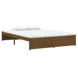 Bed Frame without Mattress Honey Brown Solid Wood 140x200 cm 814952